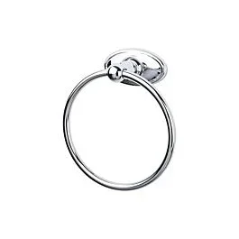 Edwardian Bath Ring Oval Backplate, Polished Chrome