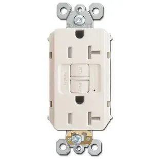 Electrical GFI Outlet TR Self Test 20A – Light Almond