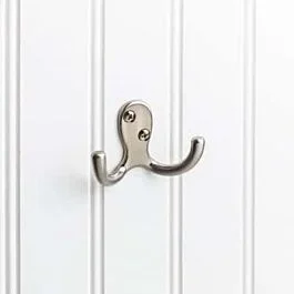 Elements Double Zinc Wall Mount Hook 1-7/8″ Satin Nickel