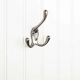 Elements Triple Zinc Wall Mount Hook 4″ Satin Nickel