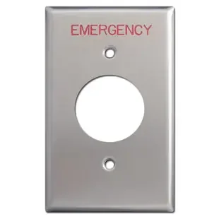 Emergency Critical Location Single Receptacle Cover Plate