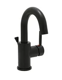 Emory II Single Control Curved Spout Lavatory Faucet, Matte Black