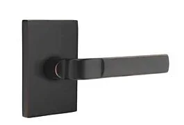 Emtek Dummy, Aston Lever with Modern Rectangular Rosette, Oil-Rubbed Bronze