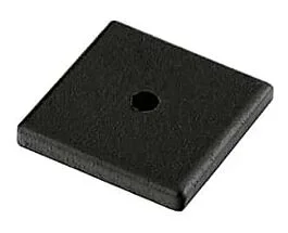 Emtek Sandcast Square Back Flat Black Cabinet Hardware Knob 1-1/4″ Diameter