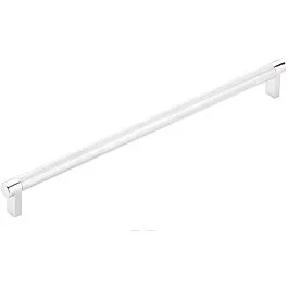 Emtek Select 12″ (305mm) Center to Center, Appliance Pull with Rectangular Stem and Knurled Bar in Polished Chrome