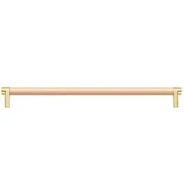 Emtek Select 12″ (305mm) Center to Center, Appliance Pull with Rectangular Stem in Satin Brass and Smooth Bar in Satin Copper Finish