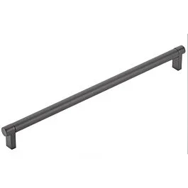 Emtek Select 24″ (610mm) Center to Center, Appliance Pull with Rectangular Stem and Smooth Bar in Flat Black