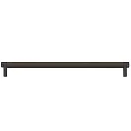 Emtek Select 24″ (610mm) Center to Center, Appliance Pull with Rectangular Stem in Flat Black and Smooth Bar in Oil Rubbed Bronze Finish