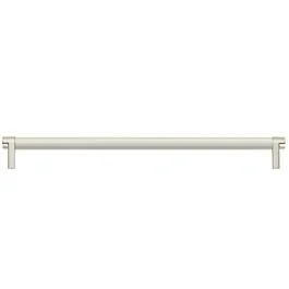 Emtek Select 24″ (610mm) Center to Center, Appliance Pull with Rectangular Stem in Satin Nickel and Smooth Bar in Polished Nickel Finish
