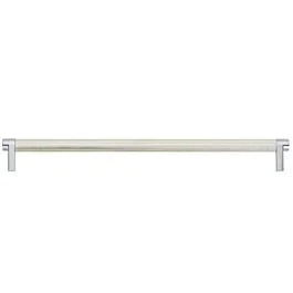 Emtek Select Back to Back 18″ (457mm) Center to Center, Appliance Pull with Rectangular Stem in Polished Chrome and Knurled Bar in Polished Nickel Finish