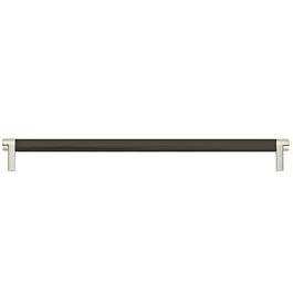 Emtek Select Back to Back 24″ (610mm) Center to Center, Appliance Pull with Rectangular Stem in Satin Nickel and Knurled Bar in Oil Rubbed Bronze Finish
