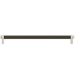 Emtek Select Concealed Surface 24″ (610mm) Center to Center, Appliance Pull with Rectangular Stem in Polished Nickel and Smooth Bar in Oil Rubbed Bronze Finish