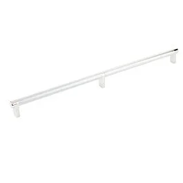 Emtek Select Polished Nickel Rectangular Stem 24″ (610mm) Center to Center with Smooth Bar in Polished Chrome, Overall Length 24-3/4″ (628.5mm) Cabinet Pull / Handle
