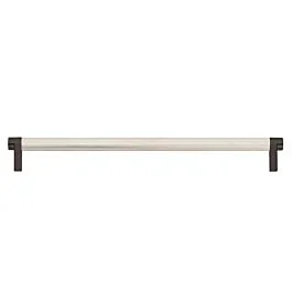 Emtek Select Satin Nickel Smooth Bar 6″ (152mm) Center to Center with Rectangular Stem in Oil Rubbed Bronze Overall Length 6-3/4” Inch Cabinet Pull/Handle
