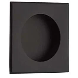 Emtek Square Cup Pull W/Round Bore 2-1/2″ (64mm) Overall Length Flat Black Cabinet Pull/Handle
