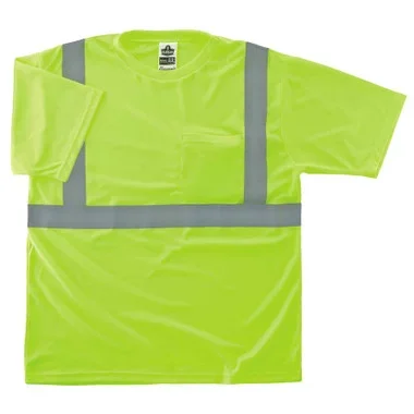Ergodyne GloWear 8289 Hi-Vis T-Shirt -Type R, Class 2 – Lime