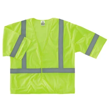 Ergodyne GloWear 8310HL Economy Hi-Vis Safety Vest – Type R, Class 3, Hook & Loop – Lime