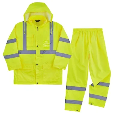 Ergodyne GloWear 8376K Lightweight Hi-Vis Rain Suit – Lime