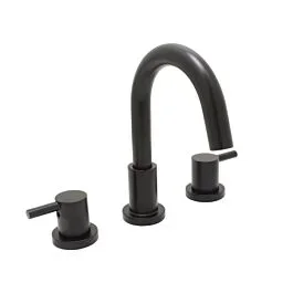 Euro Widespread Lavatory Faucet in Matte Black