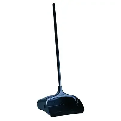 Executive Series Lobby Pro Dustpan, w/Handle, 11-1/4 in x 12-3/4 in, Plastic, Black