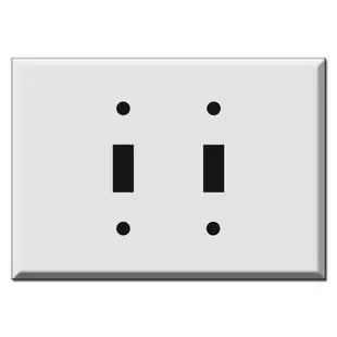 Extra Wide 2-Toggle Switch Plate Covers 6.38″ Across