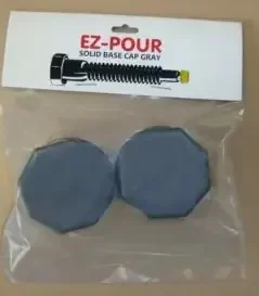 EZ-POUR RSOLID BASE CAP GRAY 2/PK