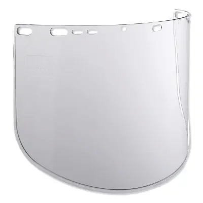 F40 Propionate Faceshield, 915-60, Uncoated, Clear, Unbound, 15.5 in L x 9 in