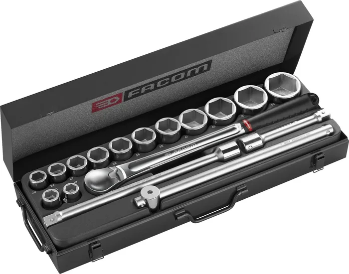 FACOM Steckschluessel 3/4Z 6-Kant, Set 17-tl