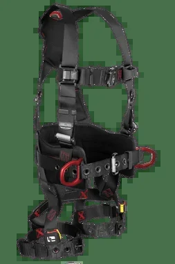 FallTech FT-Iron Construction Belted Harness – Tongue Buckle Leg Adjustment – Small/Medium – 8144BSM