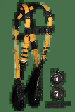 FallTech Journeyman Flex Aluminum 1D Standard Non-belted Harness Tongue Buckle Leg Adjustment – Extra-Large – 7021BXL
