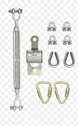 FALLTECH STEELGRIP COIL ENERGY ABSORBER WITH COMPLETE HARDWARE FOR 3/8″ CABLE