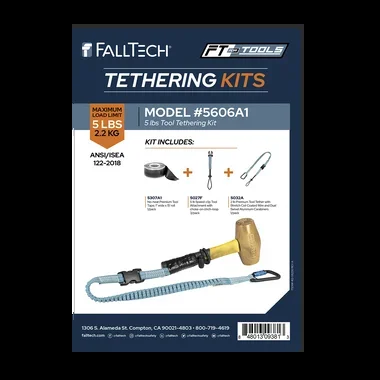 FallTech Tool Tethering Kit – 5 lb – Stretch Web with Speed Clip Attachments and Tool Tape – 5606A1