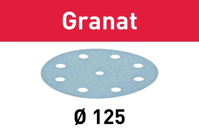 FESTOOL Abrasive Sheet Granat STF D125/8 (10 PACK / 50 PACK / 100 PACK)