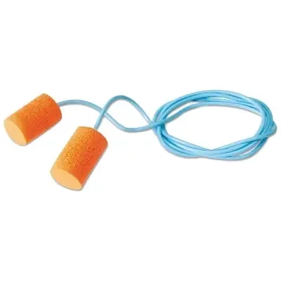 FirmFit Earplugs, Foam, Orange, Corded