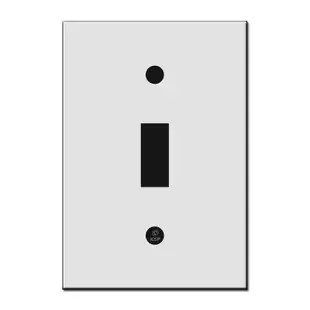 Flat 4″ Short 1 Toggle Switch Plate