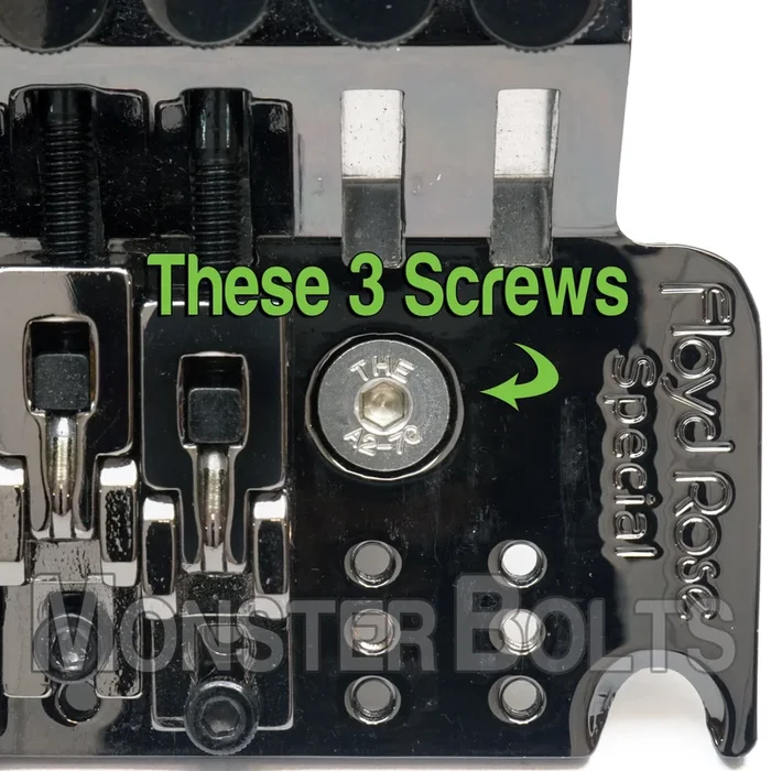 Floyd Rose Tremolo Block Mounting Screws (3) – Black, Stainless, Titanium