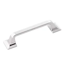 Forge Style 3-3/4 Inch (96mm) Center to Center, Overall Length 5-1/16 inch Chrome Kitchen Cabinet Pull/Handle
