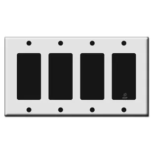 Four Rocker GFCI Plastic Light Switch Wall Plates