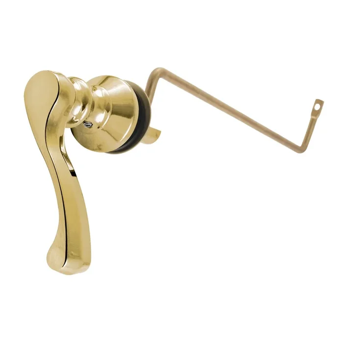French Side Mount Toilet Tank Lever – Polished Brass, Left/Right Installation