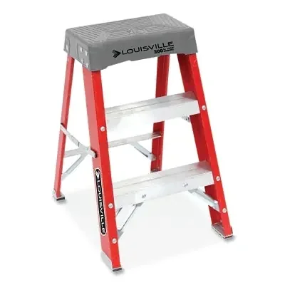 FS1500 Series Fiberglass Step Stool, 2 ft x 17 in W, 300 lb Capacity