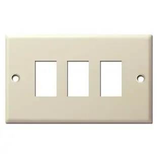 GE Old Style Low Voltage Triple Light Switch Wall Plate – Ivory