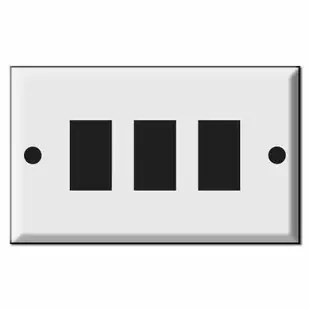GE Original Style Three Low Voltage Device Wall Light Switch Plates