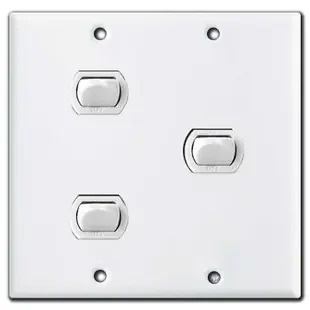 GE Replacement 3-Switch 2-Gang Despard Low Volt Wall Plate Set