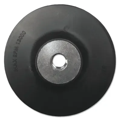 General Purpose Back-up Pad, 5 in dia, 5/8 in – 11 arbor, Medium, 12000 RPM