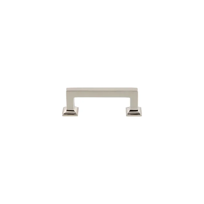 Geneva 3″ Brass Handle Pull in Polished Nickel – Grandeur Premium Door Cabinet Hardware