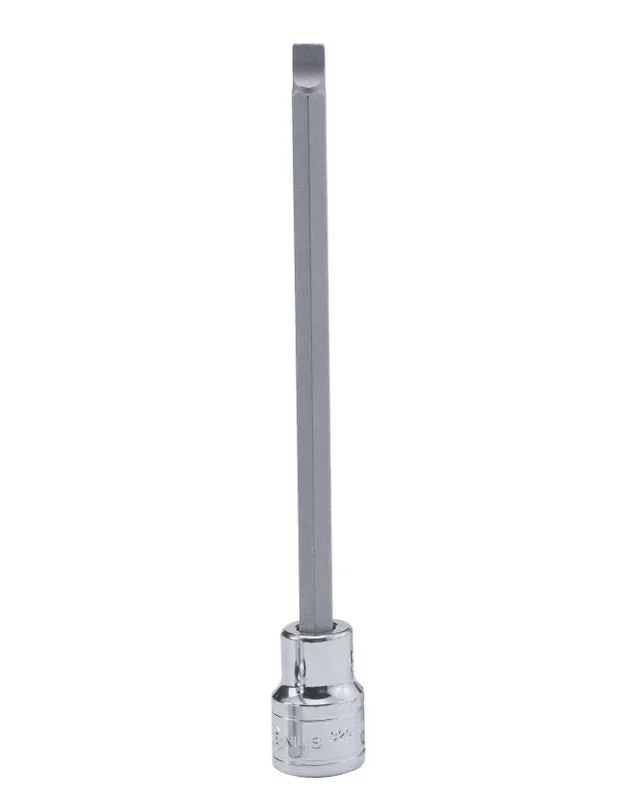 Genius Tools 1/2″ Dr. 2.5 x 14.0mm Slotted Bit Socket, 80mmL – 442+1494