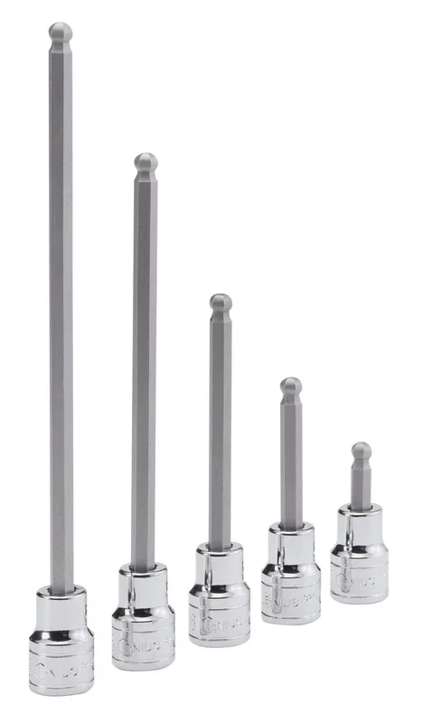 Genius Tools 1/2″ Dr. 9mm Wobble Hex Bit Socket, 230mmL – 439+4849