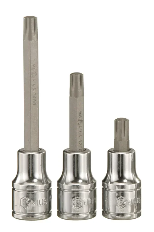 Genius Tools 1/2″ Dr. M7 Ribe Bit Socket, 110mmL – 410+9407