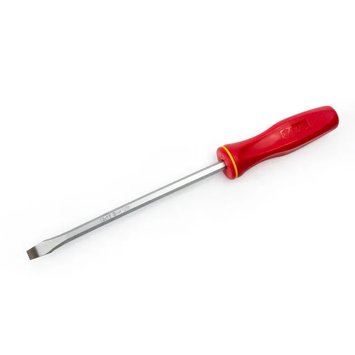 Genius Tools 1.2 x 6.5mm Slotted Screwdriver w/Plastic Handle, 245mmL – 593+1966