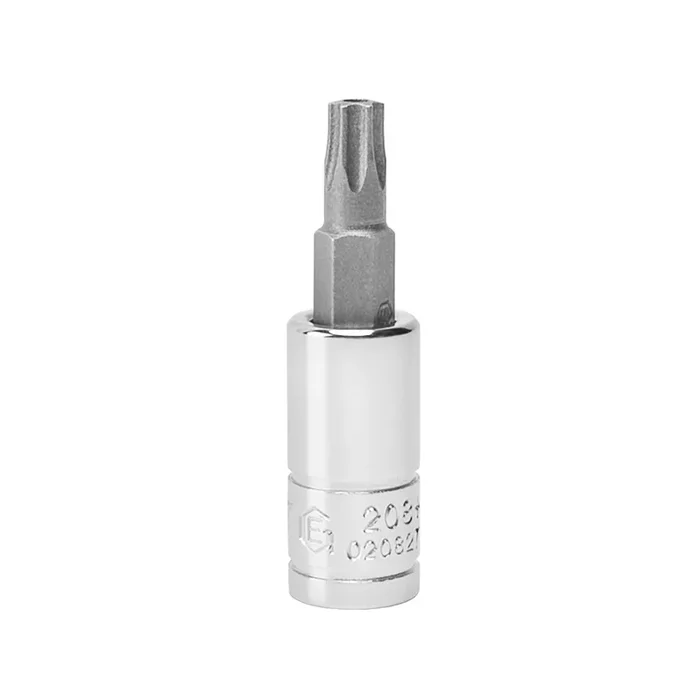 Genius Tools 1/4″ Dr. T-27 Tamperproof Star Bit Socket, 45mmL – 208+7127